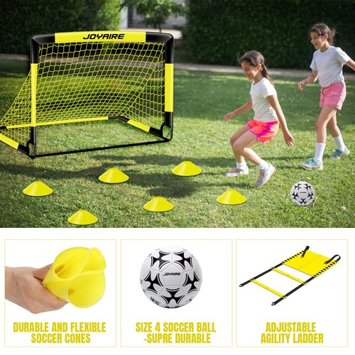 Soccer Goals for Backyard Set, Portable Kids Toddler Soccer Net 6' x 4', Pop Up Soccer Goal Soccer Training Equipment with Size 4 Soccer Ball, Carry Bag, Games, Sports, Outdoor Play, Youth