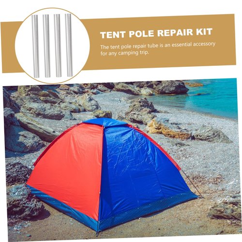 PAMINGONO Replacement Tubing for Tent Poles 4pcs Aluminum Alloy Repair Tubes Versatile Fixing Tubes for Tent Parts