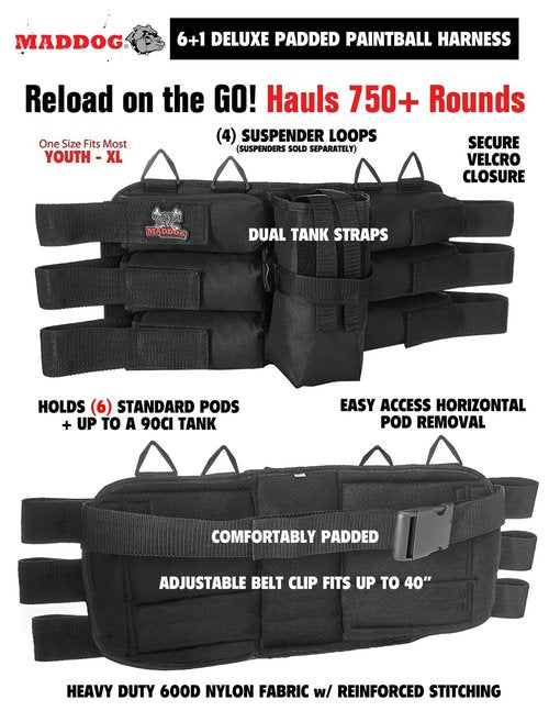 Maddog Tippmann A-5 Titanium HPA Paintball Gun Marker Starter Package - Black