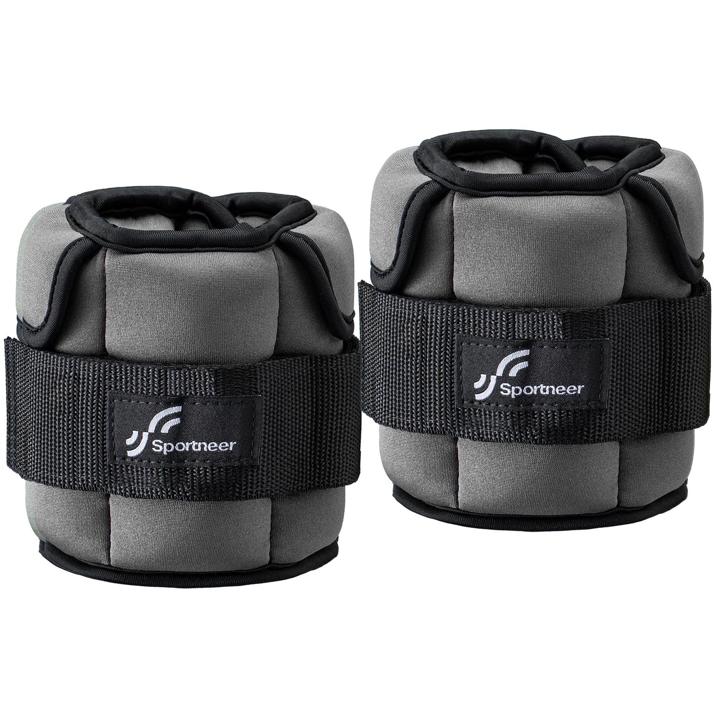 Sportneer Adjustable Ankle Weights for Women and Men：1 Pair 1 2 3 4 6 7 8 10 lbs Upgraded Easily Adjustable Leg Weight, Weighted Wrist Weight Strap for Gym, Fitness, Workout, Walking, Dancing