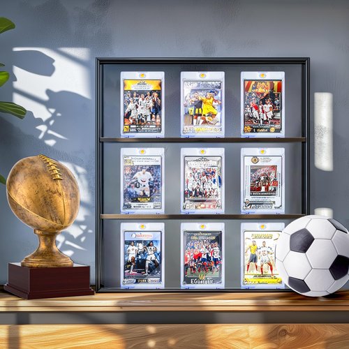 binirin 25PCS Magnetic Card Holders with U-V Protection | 35pt Hard Plastic Card Protectors for Trading Cards, Baseball, Sports & Game Cards | Reusable Display Case with Secure One-Touch Closure