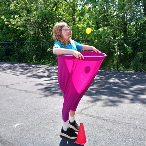 Granny Pants Yard Game Set - Giant Outdoor Party Game with Bouncy Balls & Marker Cones, Fun Family Reunion & Adult Yard Game for Groups