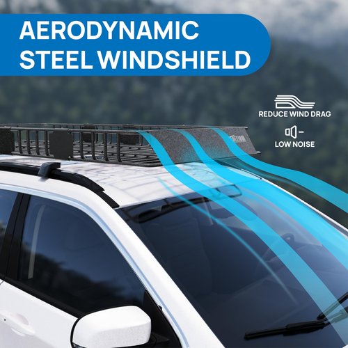 Bonnlo 250lbs Extendable Rooftop Cargo Carrier,84 * 39 * 5.5inch Universal Roof Rack Basket with Rubber Net,Storage Bag,Straps and Footrest,for SUV/Truck/Van