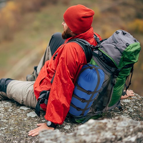 SilTriangle Compression Sack for Sleeping Bag Store Ultralight Sleeping Bag Compression Stuff Sack 15l 25l Space Saving Gear for Travel Camping Hiking Outdoor(Blue,15l)