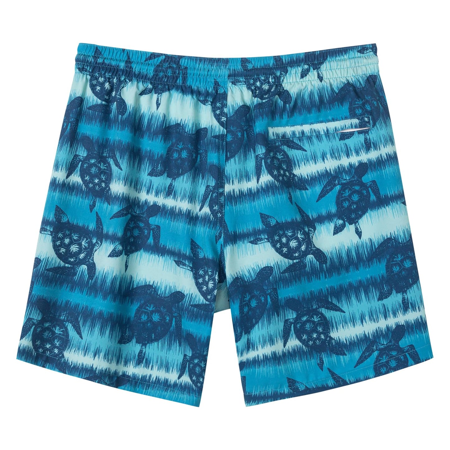 SURF CUZ Mens Swim Trunks with Compression Liner Quick Dry Swim Shorts 7" Swimming Trunks Stretch Bathing Suit Zipper Pockets,Turtle Tide,XS