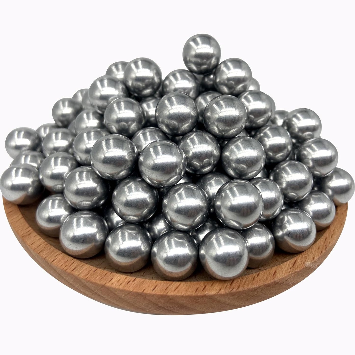 150 X 43 Cal Aluminum Balls for Self-Defense, Reusable Gotcha Hard .43 Caliber Ammo Paintball Fit for T4E Walther PPQ/ TPM1 and Glock17/G17 Gen 5(Silver Color)