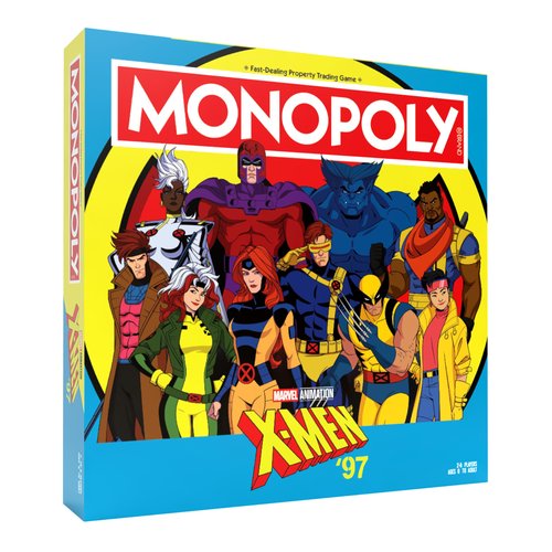 Monopoly: X-Men '97 Edition Board Game, Buy, Sell, Trade Iconic Mutants Like Wolverine, Magneto, Rogue & More, Featuring 6 Custom X-Men Themed Tokens, Officially Licensed Merchandise and Collectible
