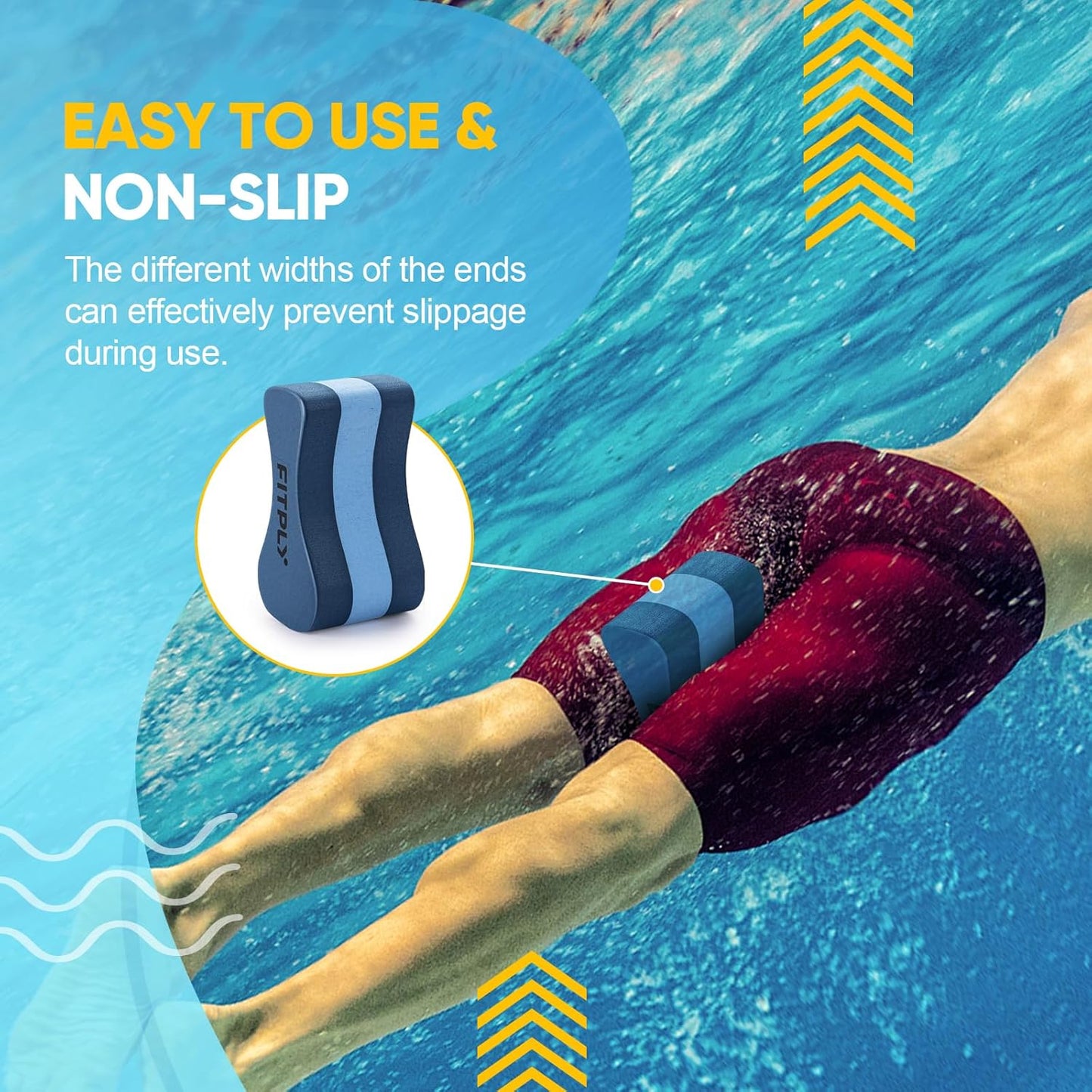 2PCS Pull Buoy Swim Buoy - EVA 3-Layer Swimming Aid, Pool Buoy for Lap Swim Training, Perfect Swimming Buoy for Adults, Kids, and Beginners