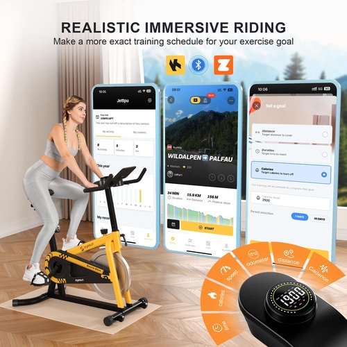 Exercise Bikes for Home,Indoor Cycling Bike with Adjustable Magnetic,Brake Pad Resistance Silent Belt Drive,330lbs Weight Capacity &Upgraded Version Seat for Home Cardio&Weight Loss(Classical Exercise Bikes Plus)