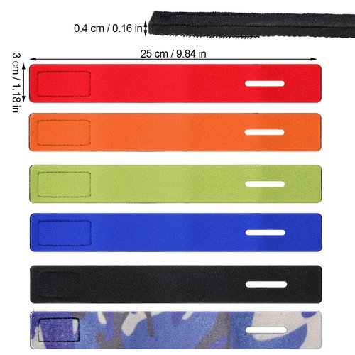 Sumind 12 Pcs Fishing Rod Straps Ties, Fishing Pole Belts Stretchy Straps, Elastic Tackle Ties Cable Holders Fit for Casting Rods, Spinning and Fly(12 Pcs,Lovely Color)