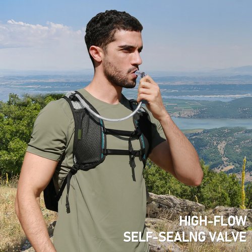 Water Bladder 2-Liter Leak-Proof, Water Reservoir BPA-Free for Hiking Backpack Water Storage Bag, Wide Opening Hydration Bladder for Hydration Pack Replacement for Running Hiking Cycling