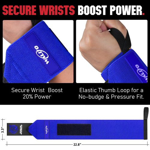 Wrist Wraps for Weightlifting-21" Lifting Wrist Straps for Weightlifting,Weight Lifting Wrist Wraps with Thumb Loop,Breathable Wrist Brace, Avoid Injury and Maximize Grip for Men & Women Powerliftin