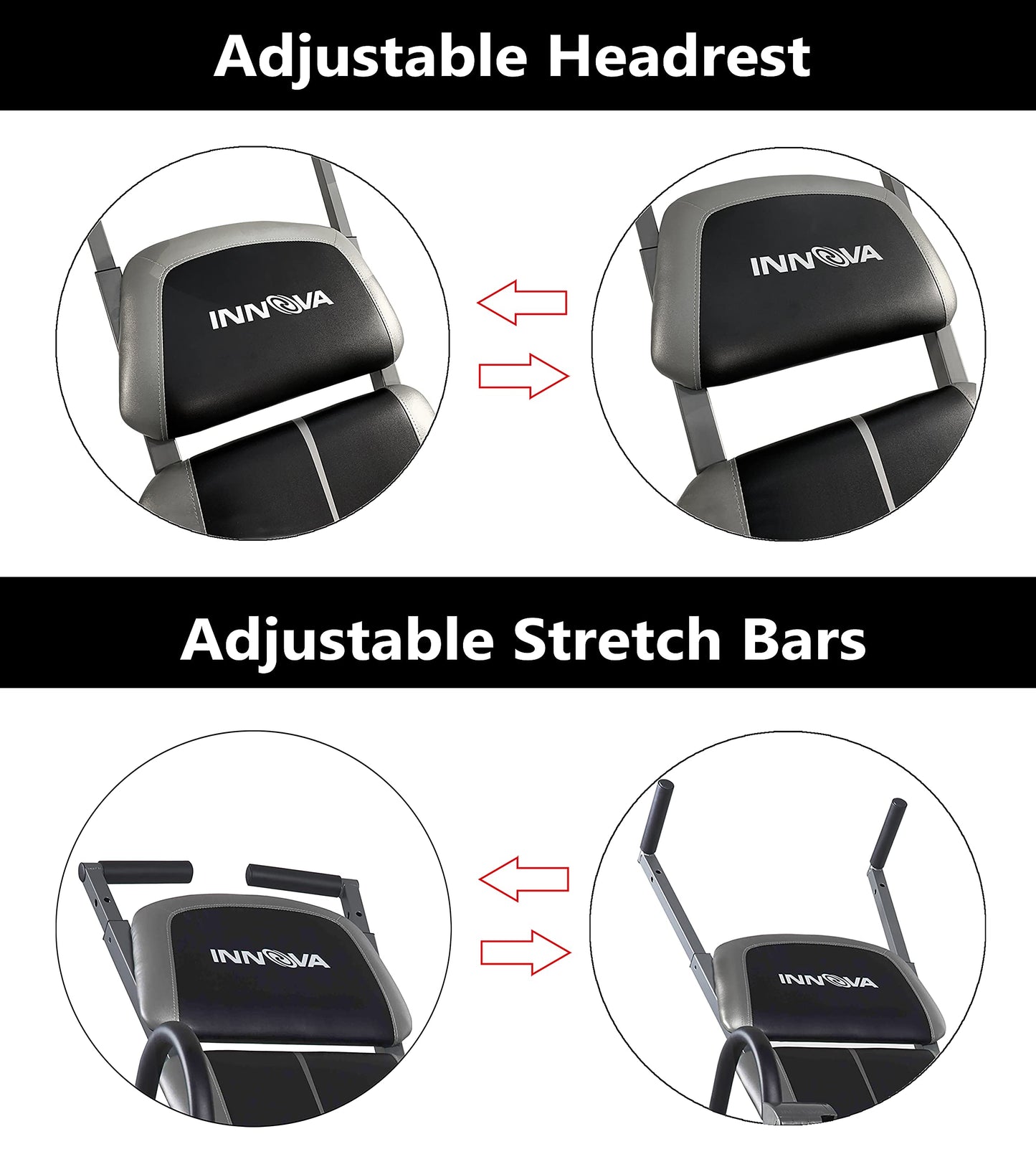Innova ITX1200 Inversion Table with Adjustable Stretch Bars for Optimal Slope Inversion and Full Body Stretch