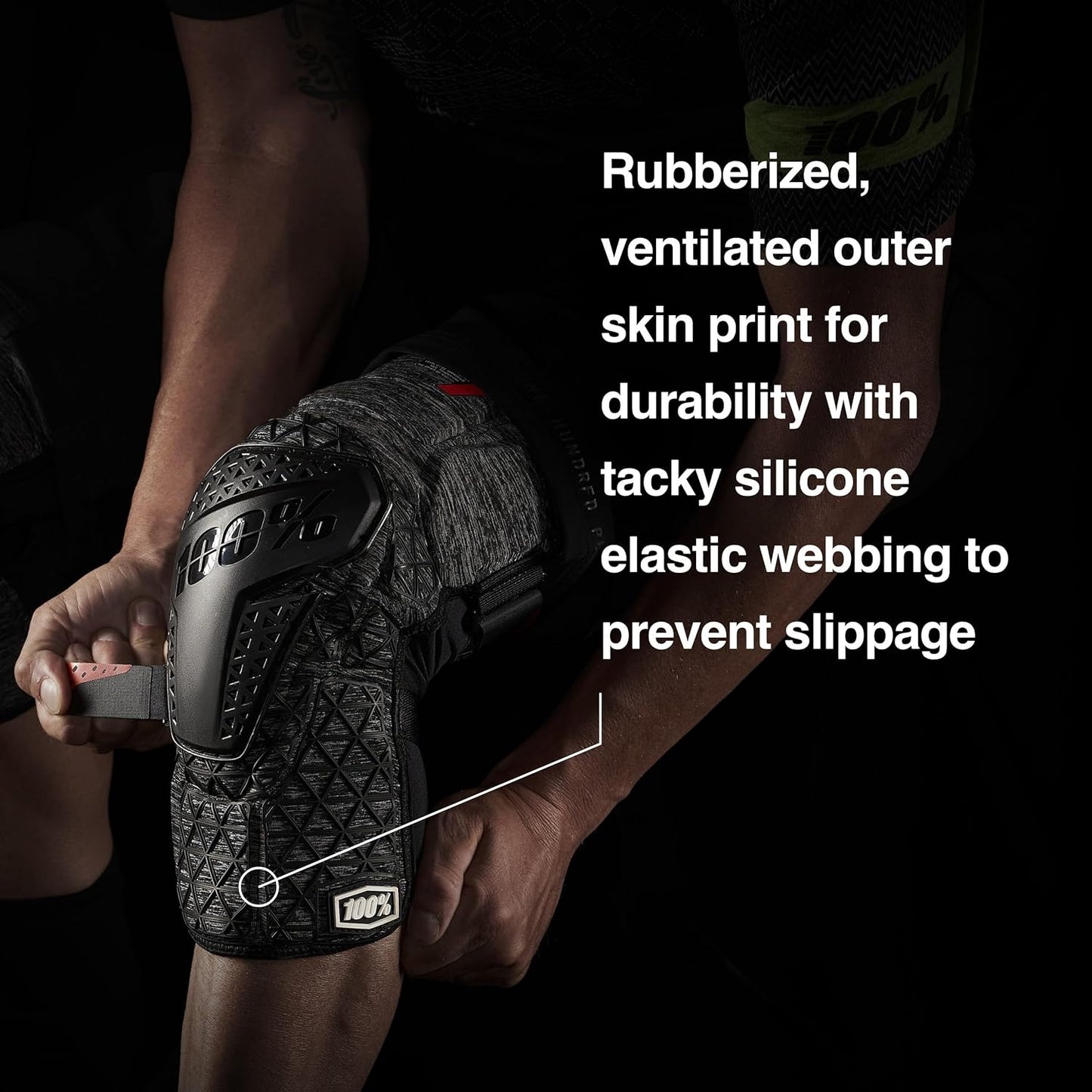 100% Surpass Mountain Biking Knee Pad - MTB & BMX Protection - Heavy Duty Hard Plastic and Smartshock Impact Absorbing Foam Padding