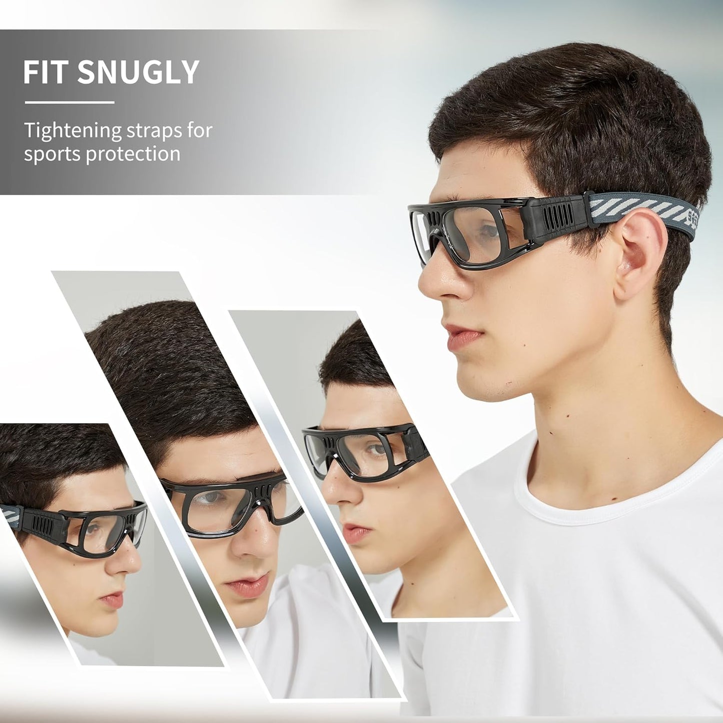 "N/A" Sports Goggles Glasses Men Racquetball Basketball Football Eyewear Protective Glasses Shock Collision Lens Replaceable