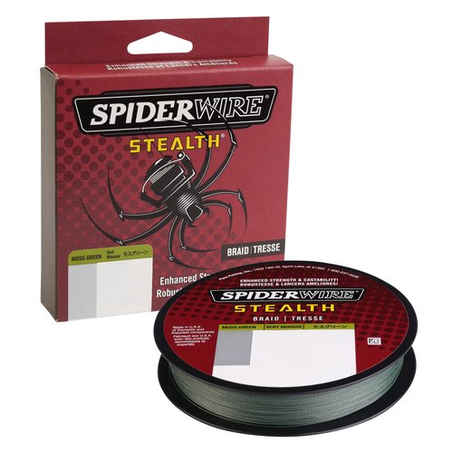SpiderWire Stealth® Superline, Moss Green, 20lb | 9kg, 125yd | 114m Braided Fishing Line, Suitable for Freshwater and Saltwater Environments
