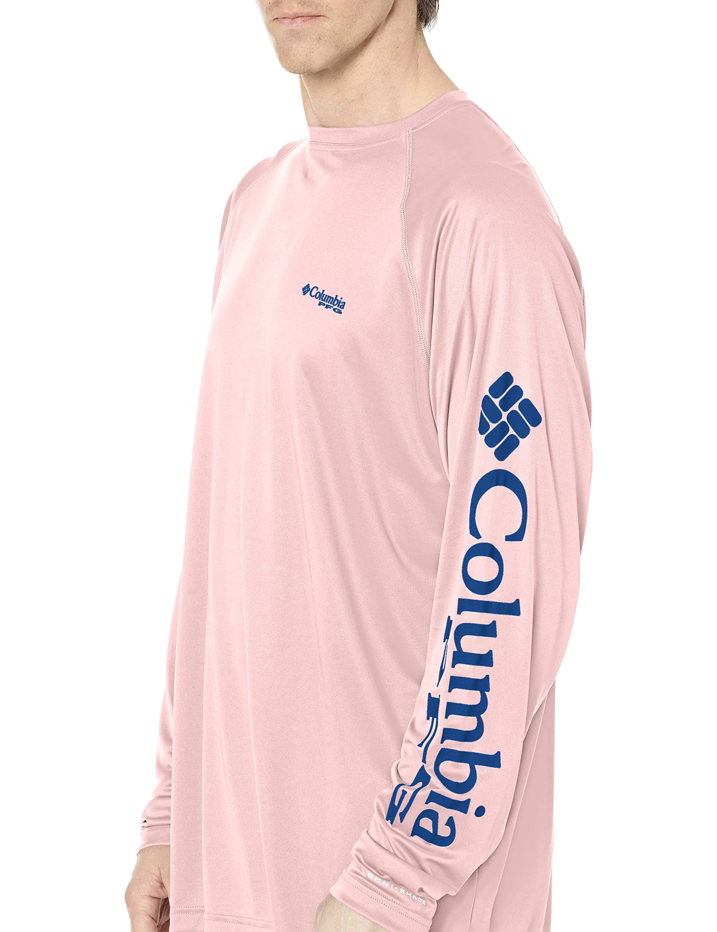 Columbia Men's Terminal Tackle Long Sleeve Big Shirt, Cherry Blossom/Vivid Blue, 3X