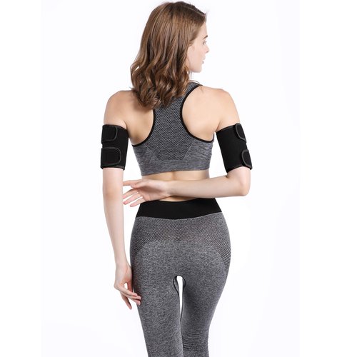 Bakerdani Hot Sweat Neoprene Compression Arm Sauna Sleeves Slimmer Bands Wraps Arm Trimmers for Men & Women (a Pair)