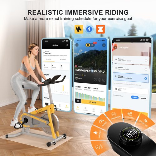 Exercise Bikes for Home,Indoor Cycling Bike with Adjustable Magnetic,Brake Pad Resistance Silent Belt Drive,330lbs Weight Capacity &Upgraded Version Seat for Home Cardio&Weight Loss(Classical Exercise Bikes Plus)