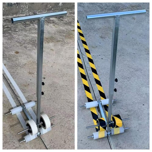 Lightweight Sports Field Marking Machine, Bend-free Court Marking Machine with Rollers, Concrete Floor Line Formwork Kits for Parking Lots, Basketball Courts and Tennis Courts