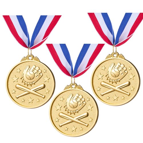 Abaokai 12 Pieces Baseball Medals for Award,Softball Medals for Kids Sports Baseball Games, Party Favors, 2 Inches
