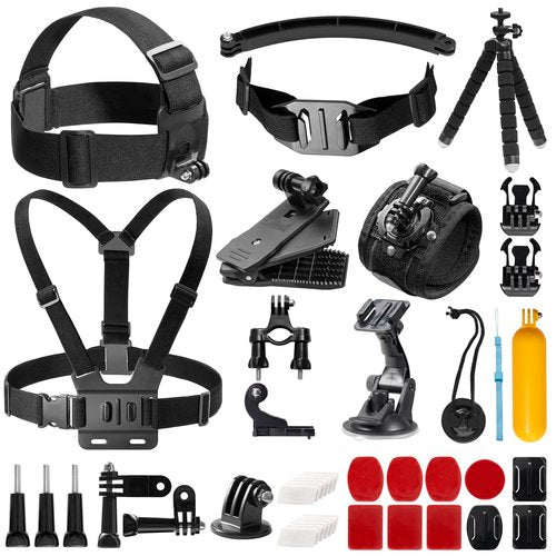 AKASO Outdoor Sports Action Camera Accessories Kit 14 in 1 for AKASO EK7000/ EK7000 Pro/Brave 4/ Brave 7 LE/ V50X/ V50 Pro/ V50 Elite/Go Pro Hero 9 in Swimming Any Other Outdoor Sports