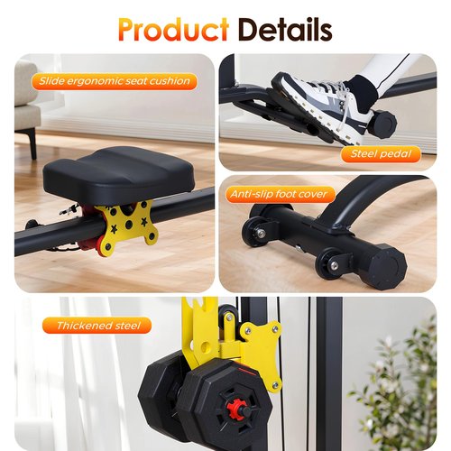 SogesPower LAT Pull Down Machine for Home Gym,Heavy Duty Cable LAT Pull Down & Seated Row Workout Station with Adjustable Resistance, High Pulley System for Back, Shoulder & Arm Exercises