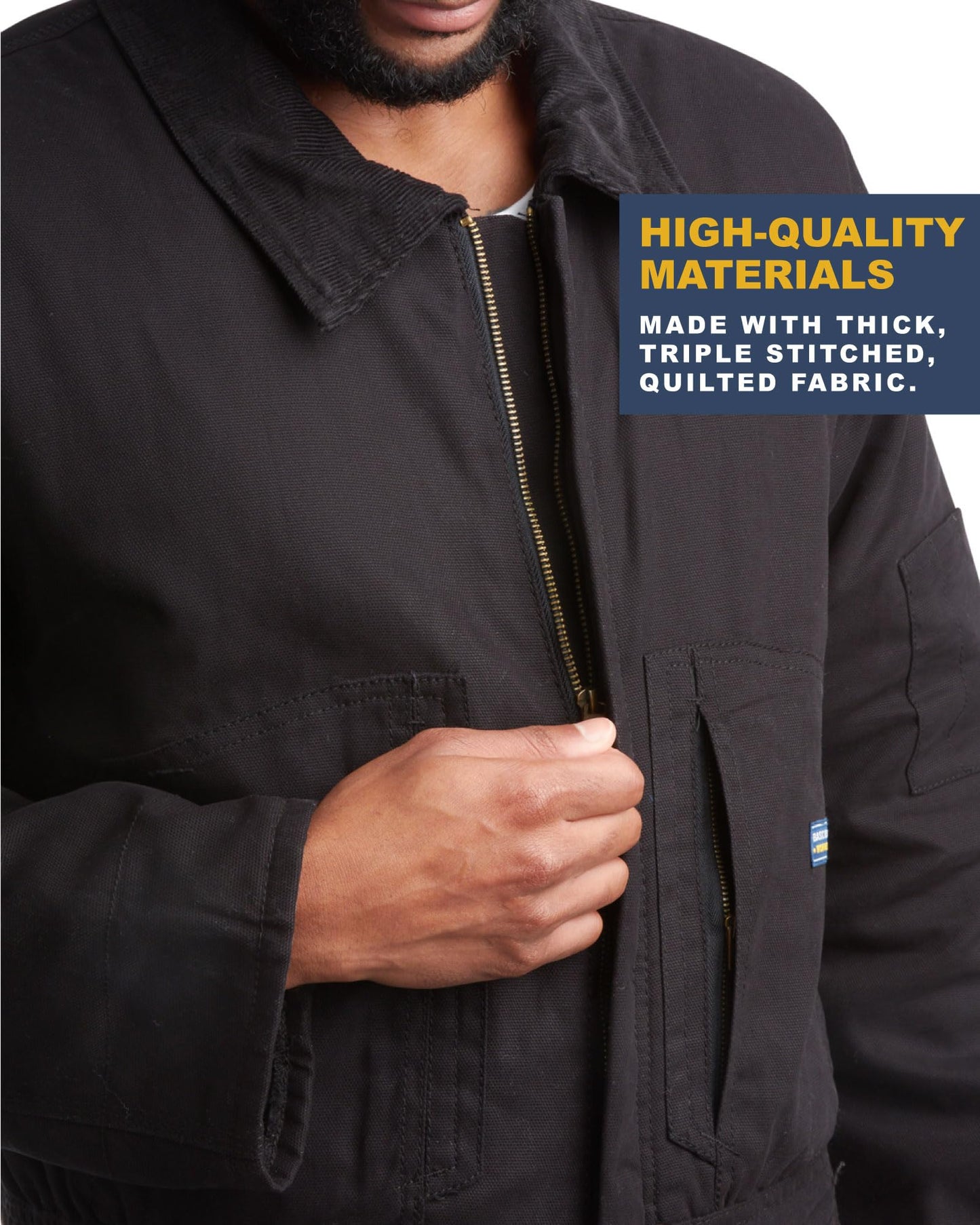 Bass Creek Outfitters Mens Coveralls - Durable Long Sleeve Work Wear Jump Suit Insulated Coveralls for Men with Pockets, Size X-Large, Black