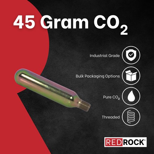 RedRock 45 Gram (60cc) CO₂ Cartridge – 5/8" Diameter
