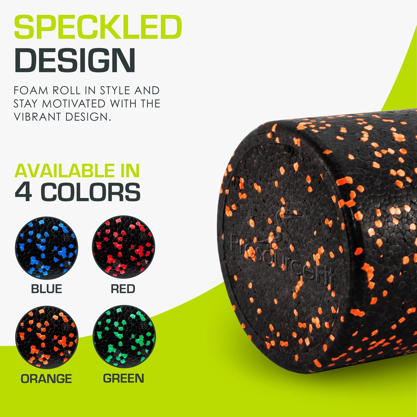 ProsourceFit High Density Foam Rollers 24 - inches long, Firm Full Body Athletic Massage Tool for Back Stretching, Yoga, Pilates, Post Workout Muscle Recuperation, Black/Orange