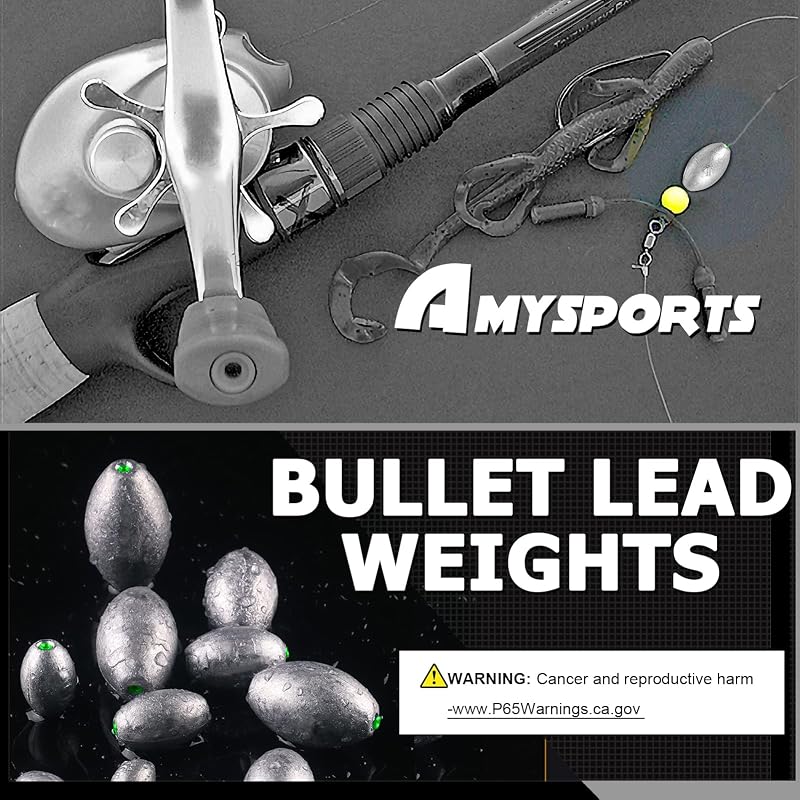 Egg Shaped Fishing Sinkers Kit 5 Pcs 3.5oz Each - Lead Drop Sinker Set for Saltwater & Freshwater