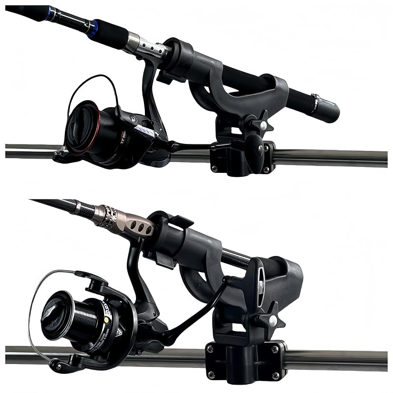 HiUmi 4-Pack Adjustable Rotatable Fishing Rod Mount Rack Holder for Boat Kayak Canoe RH50-4Pack