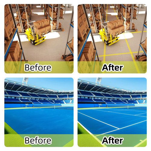 LXZJZLF Court Line Tape Machine, Basketball Court Line Striping Machine, Court Paint Striping Machine for Parking Lots and Road Warning (Steel-2)