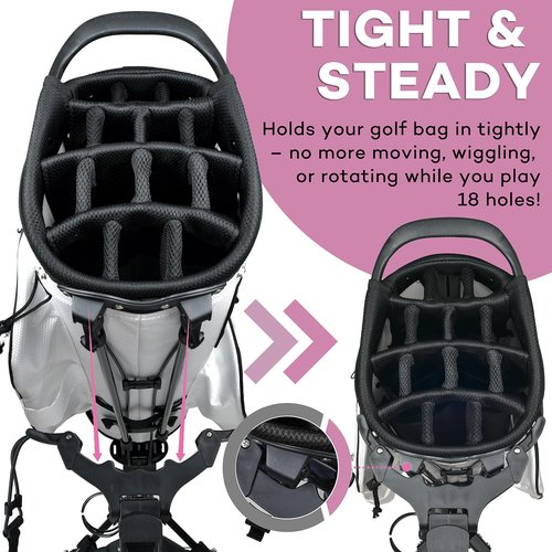 JUST AMAZING DEALS Golf Push Cart 3 Wheel - JAD Pro Golf Ladies Pushcart for Women Golfers, Super Lightweight Deluxe Easy to Fold Collapsible Golf Pull Cart (Pink)