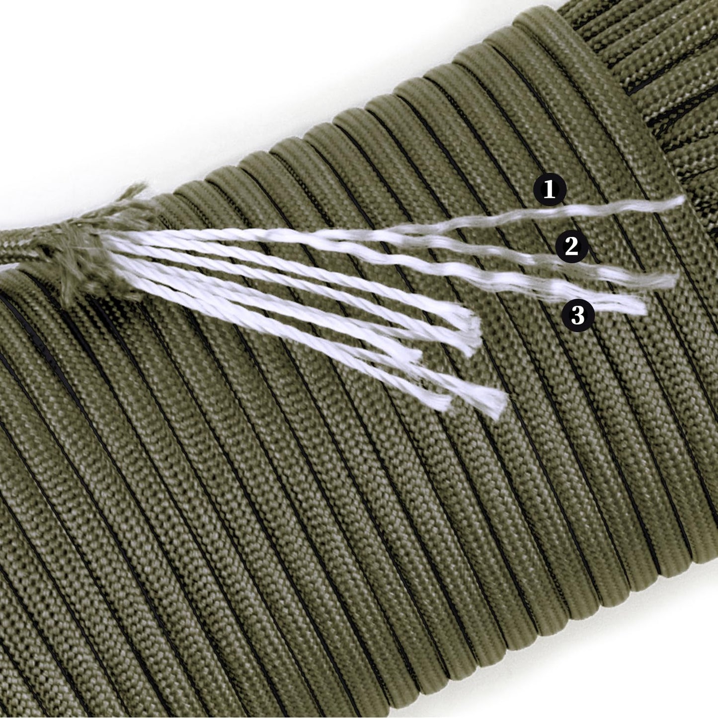 FISHLUND Paracord 550 lb, 7 Strand Paracord Rope 50ft 4mm, Nylon Parachute Cord for Camping, Desert Tan
