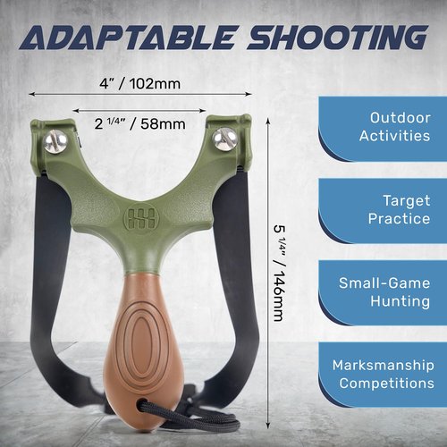 SimpleShot Scout XT Slingshot with Target, Ammo and Bands for Professional Hunting and Powerful Target Shooting (Camo)