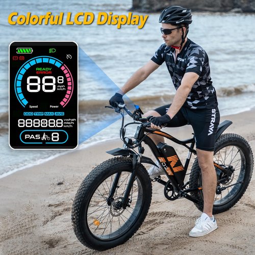 ZDZA Electric Bike, 26"x4.0" Fat Tire Electric Bike, 1500W Peak Motor, Electric Mountain Bike, 28 mph Top Speed, E Bike for Adults with 7 Speed and Dual Suspension (Black)