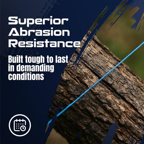 Reaction Tackle Braided in The USA Fishing Line- 8 Strand- Blue Camo 50/300