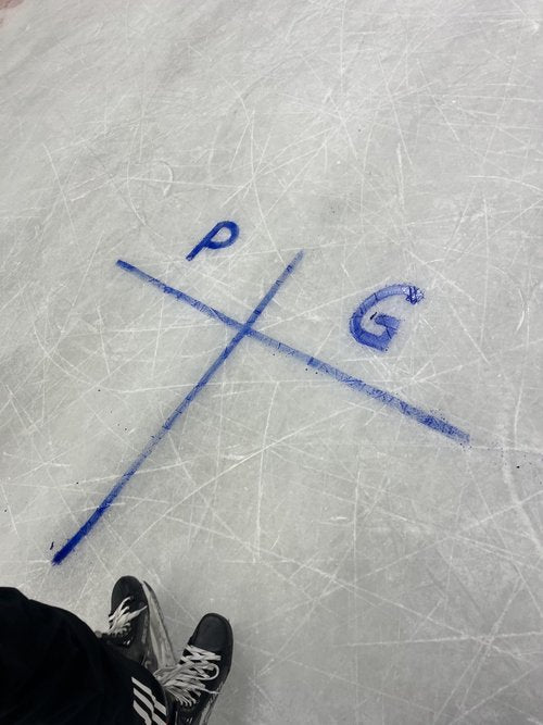 Easy Crease The Hockey Marker - Worlds Best Marker for Writing on The ice (Red)