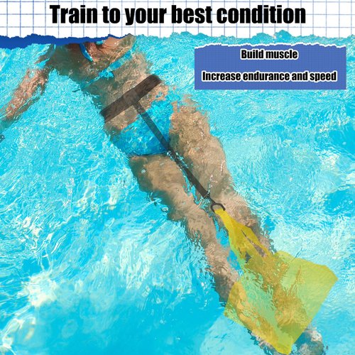Swim Parachute Training Equipment, Swimming Parachute Pull Belt Set Pool Workout Exercise Trainer Equipment for Adults Women Beginner Backstroke Breaststroke Lessons