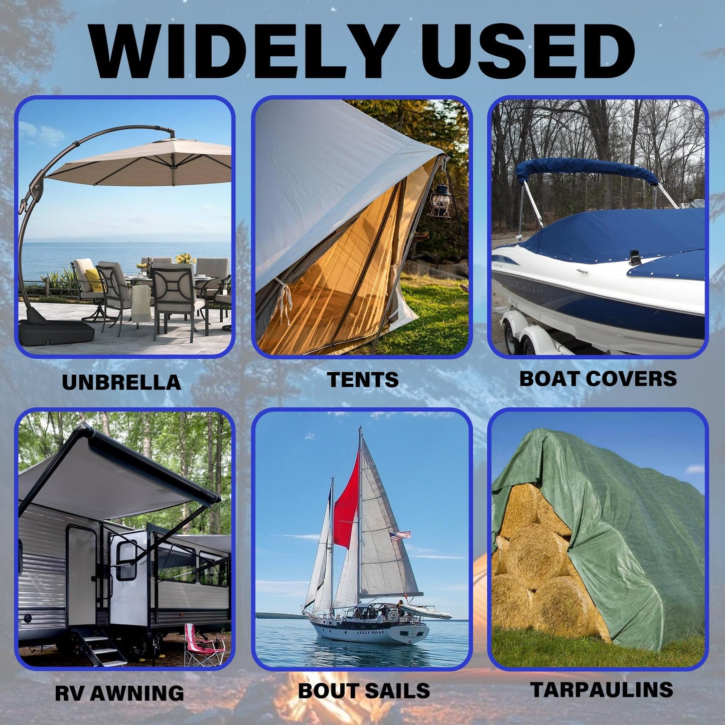 KIWIHUB RV Awning Repair Tape - 3" x 33FT Heavy Duty Waterproof, UV Proof Tear Repair Patch Kit for Tent, Canvas, Boat Covers, Sail