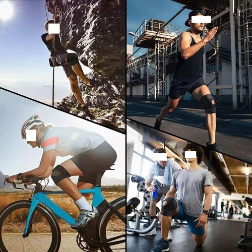 Xuyingst Enhanced Supportive Knee Sleeves for Active Athletes, Perfect forand Weightlifting, Provide Increased Sta, Running, Injury Recovery,Workout(Black)