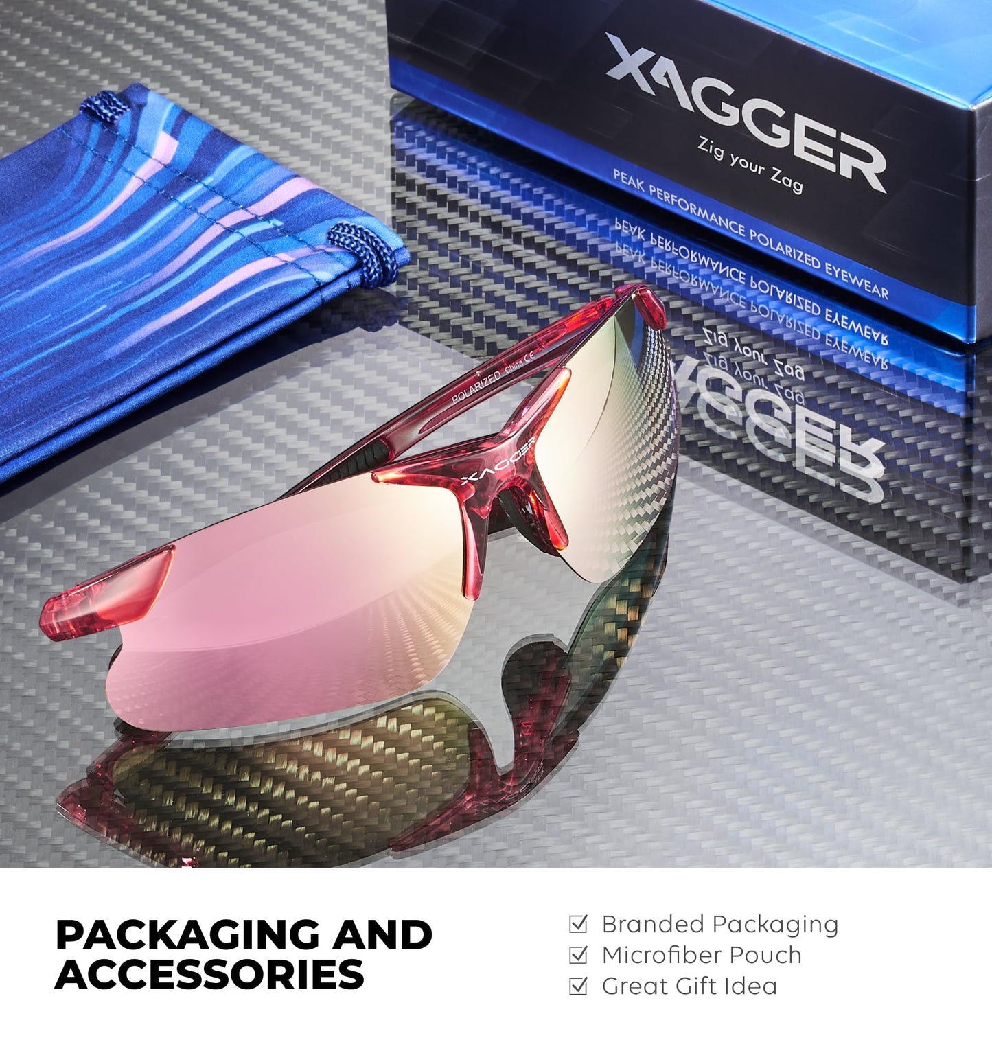 Xagger Kids Youth Polarized Sports Sunglasses for Boys Girls Baseball Softball Glasses TR90 Frame