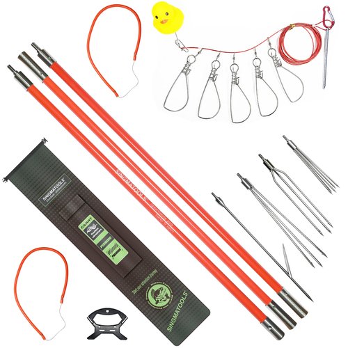Hawaiian Sling Fishing Spear Set Fiberglass Travel Pole Spears Spearfishing 3 Prong Paralyzer Tips Hand Spear Fishing Pole Harpoon Spear Fishing Equipment Spearfishing Gear
