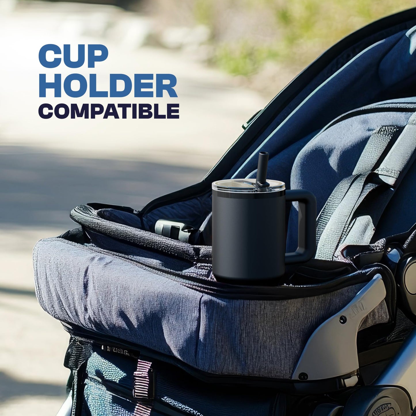 Frost Buddy Thicc Buddy - Stainless Steel Vacuum Insulated Tumbler with Lid and Straw for Water - Travel Mug Cupholder Friendly - Gifts for Women Men Him Her