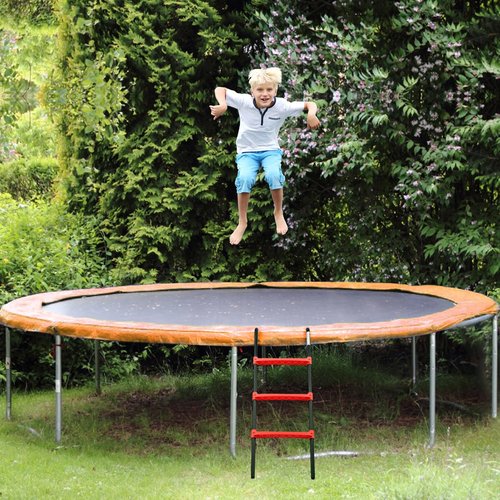 SweetBin Universal 3 Steps Trampoline Ladder with Wide Steps,Durable and Easy to Assemble,220 lbs Capacity Trampoline Accessories for Kids