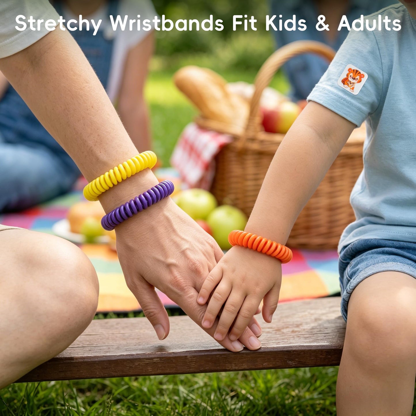 BuggyBands 360 Pack Mosquito Stickers for Kids, with 6 Pack Mosquito Bracelets, Bug Stickers Natural DEET - Free, Plant Ingredients, Mosquito Patches for Outdoor Camping