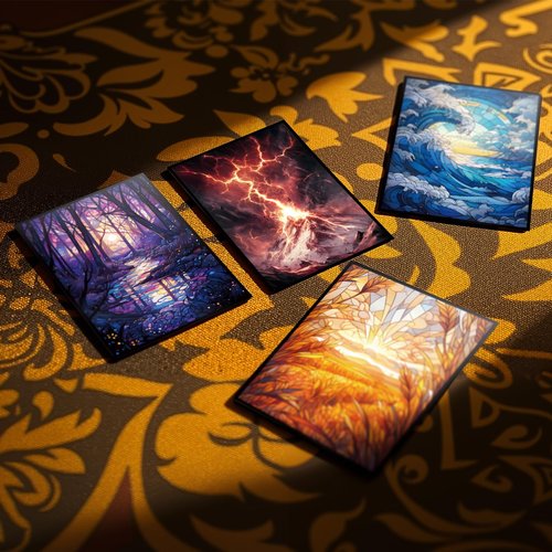 MTG Card Sleeves - Burst Lightning Bolt - Ultra Clear Front & Matte Finish Back, 100 Count Standard Size Matte Art Sleeve for Magic The Gathering