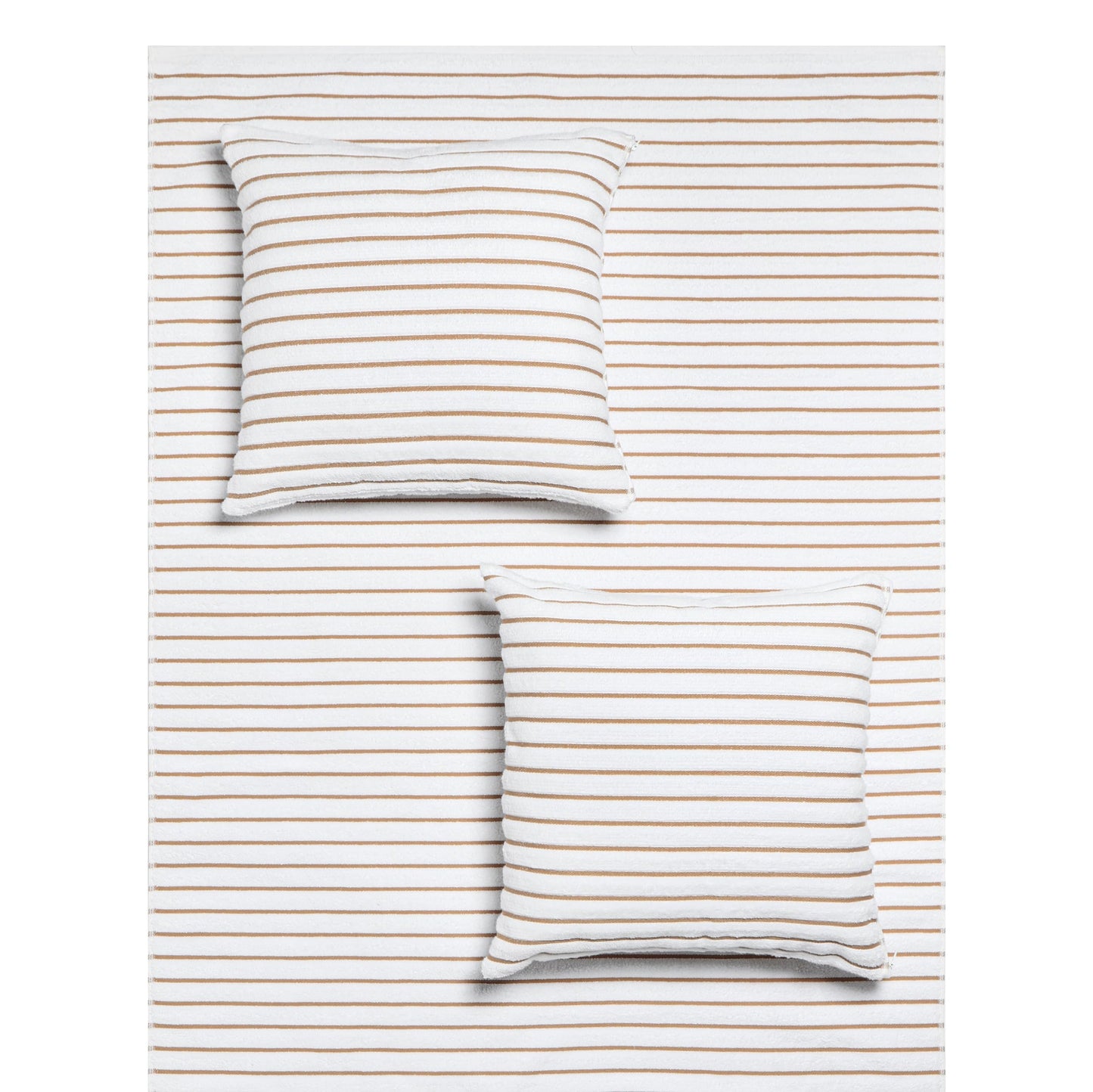 Black & White Brands Brazilian Beach/Pool/Bath Towel - Ultimate Absorbent Luxury XL 36x70 100% Cotton Wave (4 Towels, Tan/Beige Poly Stripe)