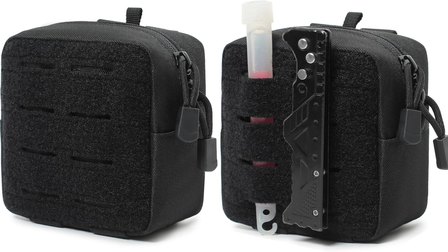 2 Pack Mini Tactical Molle Compact Ammo Pouch - General Purpose Admin Pouches Small Admin Molle Pouches EDC Tool Utility Multi-Purpose Waist Belt Pouch